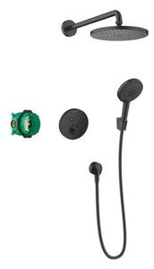 Zuhanyrendszer Hansgrohe Raindance S termosztatikus csapteleppel matt fekete 27959670
