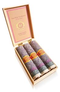 M57-2 Ffi textilzsebkendő 3db fadoboz (szivar, jacquard)