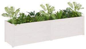 VidaXL fehér tömör fenyőfa kerti virágtartó 200 x 50 x 50 cm