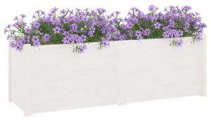 VidaXL fehér tömör fenyőfa kerti virágláda 150x50x50 cm
