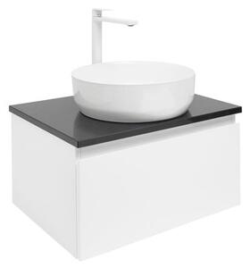 Fürdőszobaszekrény fedeles SAT B-WAY 59x30x45 cm fehér fényes BWAY60WTKUB