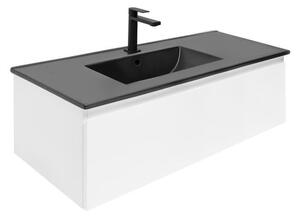 Fürdőszobaszekrény mosdókagylóval SAT B-WAY 99x30x45 cm fehér fényes BWAY100WU4BB