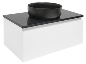 SAT B-WAY 79x30x45 cm fehér fényes BWAY80WTK fürdőszoba szekrény fedeles SAT B-WAY 79x30x45 cm fehér fényes