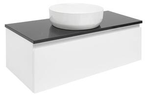 SAT B-WAY 99x30x45 cm fehér fényes BWAY100WTK fürdőszoba szekrény fedővel SAT B-WAY 99x30x45 cm fehér fényes