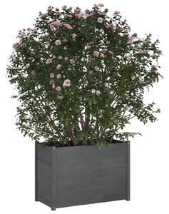 VidaXL szürke tömör fenyőfa kerti virágtartó 100 x 50 x 70 cm
