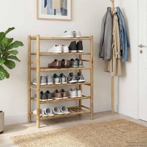 Cipőtartó polcokkal Természetes 68 x 28 x 96 cm Bambusz