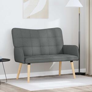 VidaXL Kétfős Kanapé Sötétszürke 115 x 61 x 87 cm szövet