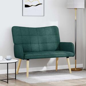 VidaXL Kétfős Kanapé Sötétzöld 115 x 61 x 87 cm szövet