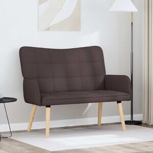 VidaXL Kétfős Kanapé Sötét Barna 115 x 61 x 87 cm szövet