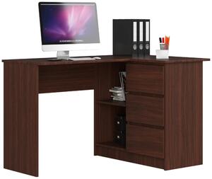 Sarok íróasztal - Akord Furniture - 124 cm - wenge