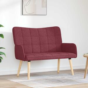 VidaXL Kétfős Kanapé bordó 115 x 61 x 87 cm szövet