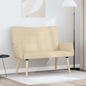 VidaXL Kétfős Kanapé Krém 115 x 61 x 87 cm szövet