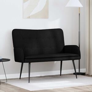 VidaXL Kétüléses Kanapé Fekete 115 x 61 x 87 cm szövet