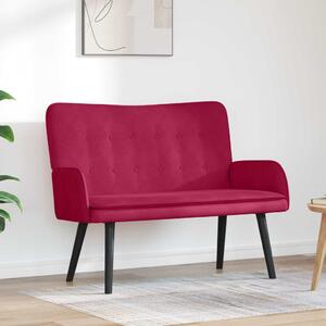VidaXL Kétfős Kanapé bordó 115 x 61 x 87 cm Bársony