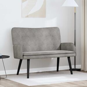 VidaXL Kétfős Kanapé Világosszürke 115 x 61 x 87 cm Bársony