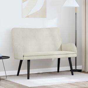 VidaXL Kétfős Kanapé Krém 115 x 61 x 87 cm Bársony