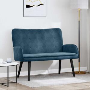 VidaXL Kétfős Kanapé Kék 115 x 61 x 87 cm Bársony