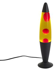 Láva lámpa sárga piros viasszal, LED-del - Molten Lava