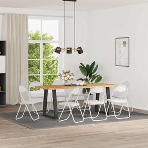 Összecsukható szék 8 pcs Fehér 48 x 43,5 x 81 cm Műbőr