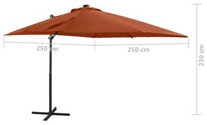 VidaXL Konzolos Napernyő - Terrakotta - 250 cm