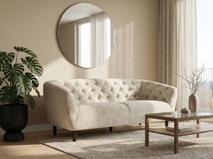 Chesterfield kanapé Norsica 232, Kárpit, 78x191x84cm, Bézs, Részben összeszerelt, Kaucsuk