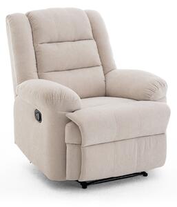 Manuális fekvőfotel, relax fotelágy zsenília bézs szövet (JNF-MANUAL-BEIGE) JN-R8053A51