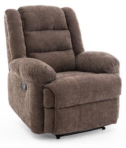 Manuális fekvőfotel, relax fotelágy sötétbarna zsenília szövet (JNF-MANUAL-DARK BROWN) JN-R8053A51