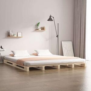 VidaXL tömör fenyőfa raklapágy 135 x 190 cm (4FT6 Double)