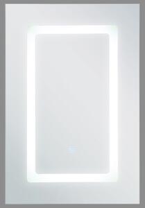 Fehér Fali Fürdőszoba Szekrény LED Tükörrel 40 x 60 cm CONDOR