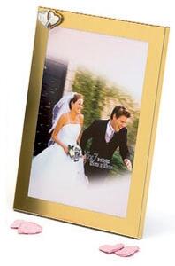 Esküvői fotókeret 13x18 WEDDING HEARTS arany