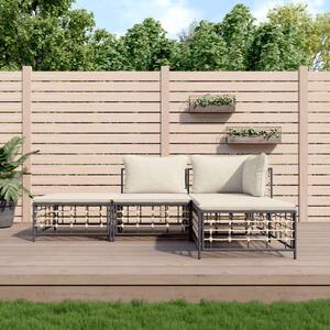 VidaXL Polyrattan Kerti Ülőgarnitúra - 4 részes