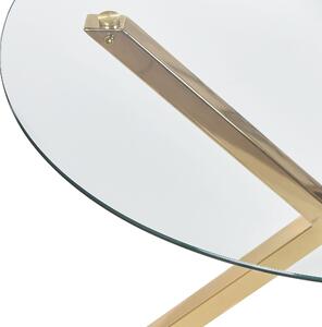 Arany Kerek Étkezőasztal Üveglappal ⌀ 90 cm SAVONI