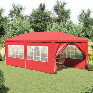 VidaXL Partysátor 600 x 300 x 255 cm Piros PE és acél