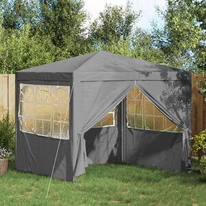 VidaXL Partysátor Világosszürke 250 x 250 x 240 cm PE és acél