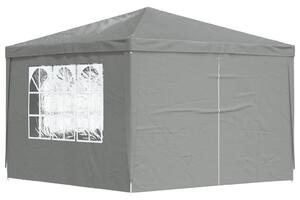 VidaXL Partysátor 300 x 300 x 255 cm Világosszürke PE és acél