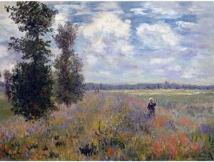 Claude Monet - Poppy Fields near Argenteuil kép másolat, 40 x 30 cm
