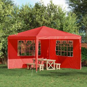 VidaXL Parti sátor oldalfal 2 pcs 300 x 195 cm Piros PE és acél