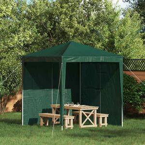 Parti sátor oldalfal 2 pcs Zöld 200 x 195 cm PE és acél