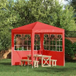 VidaXL Parti sátor oldalfal 2 pcs 200 x 195 cm Piros PE és acél