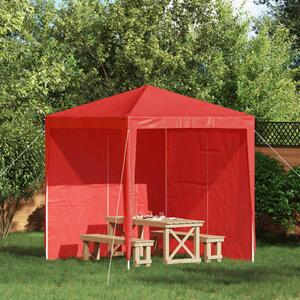 VidaXL Parti sátor oldalfal 2 pcs Piros 200 x 195 cm PE és acél
