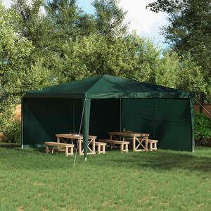 VidaXL Parti sátor oldalfal 2 pcs Zöld 400 x 195 cm PE és acél