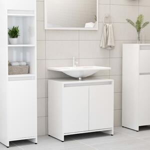 VidaXL magasfényű fehér forgácslap fürdőszobaszekrény 60 x 33 x 61 cm