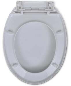 VidaXL fehér ovális WC-ülőke lassan csukódó fedéllel