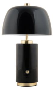 Fekete LED dimmelhető asztali lámpa fém búrával (magasság 30 cm) Freya – Leitmotiv