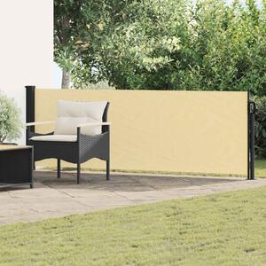 VidaXL Húzható oldalsó napernyő Homokszín 300 x 100 cm Poliészter