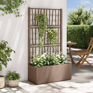 VidaXL Kertész cserép rácsos változattal Barna 80 x 36 x 140 cm PP
