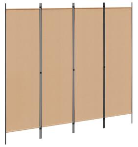 VidaXL 4-paneles szoba elválasztó Bézs 200 x 180 cm Szövet