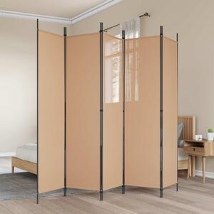 VidaXL 5-paneles szoba elválasztó Bézs 250 x 200 cm Szövet