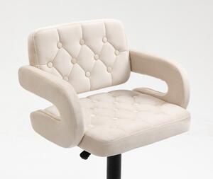 HR8403W Krémszínű modern velúr szék