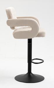 HR8403W Krémszínű modern velúr szék